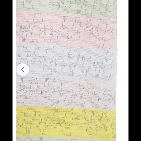 NWOT! BOB’S BURGERS Striped Thermal PAJAMAS SLEEP SET!BRAND NEW Lost tag @ store - Picture 4 of 14